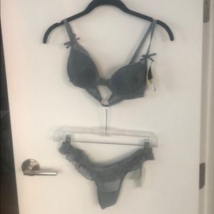 Blue grey huit lingerie set